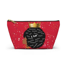 Load image into Gallery viewer, Afro I Am Custom Made Accessory Pouch w T-bottom
