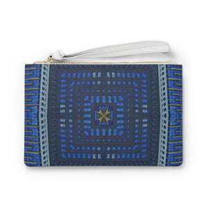 Clutch Bag Spring "Blue Abstract Print"