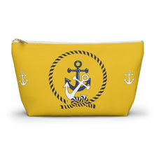 Load image into Gallery viewer, Custom Made Anchor Accessory Pouch w T-bottom
