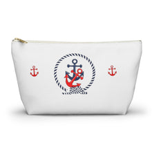 Load image into Gallery viewer, Custom Made Anchor Accessory Pouch w T-bottom
